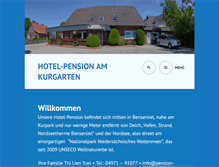 Tablet Screenshot of pension-am-kurgarten.de